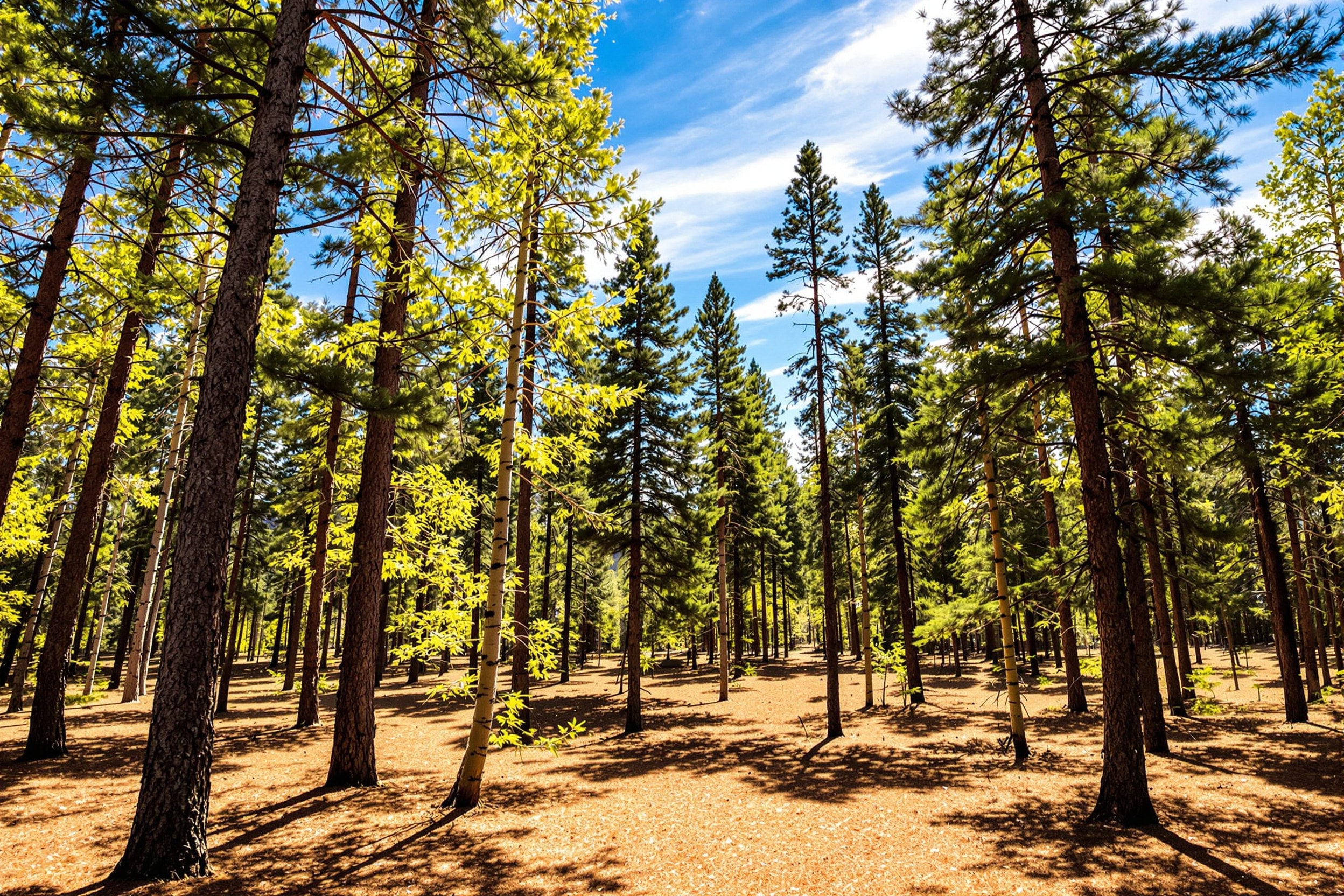 A quiet pine forest clearing high in the San Isabel National Forest